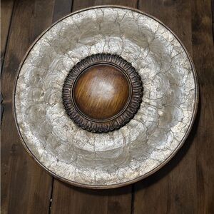 Elegant Brown and Cream Decorative Plate
